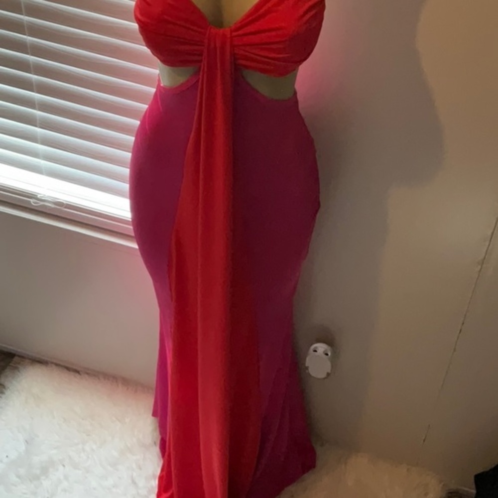 Colorblock Mermaid Dress - Picture 7 of 9